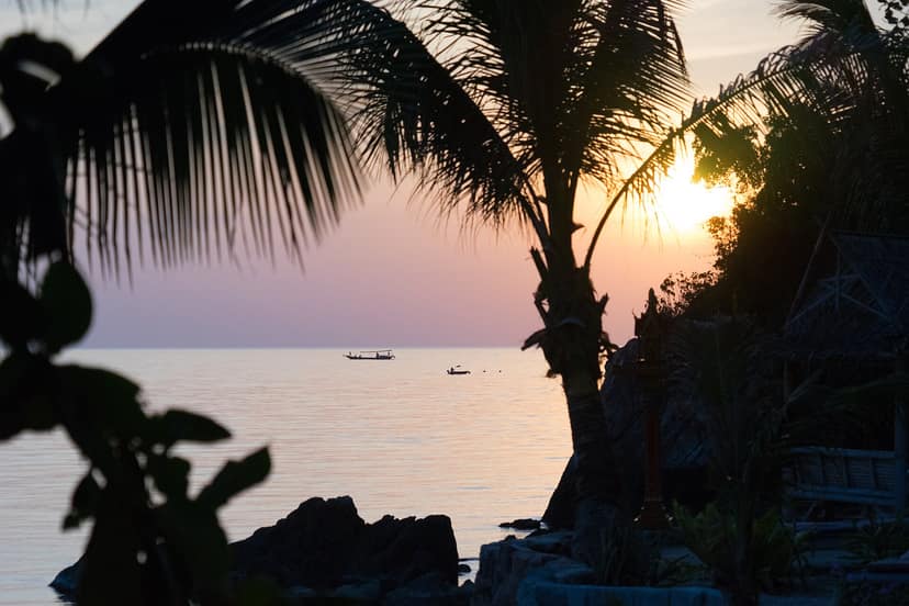View of the sea and hills from the north-east of Koh Phangan