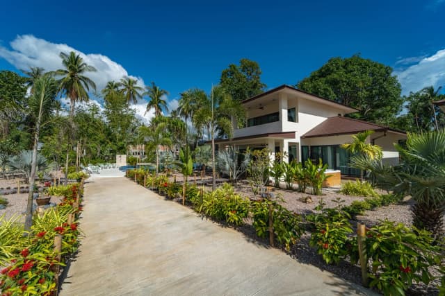 Tropical garden beside the Superior villa at SHI Phangan